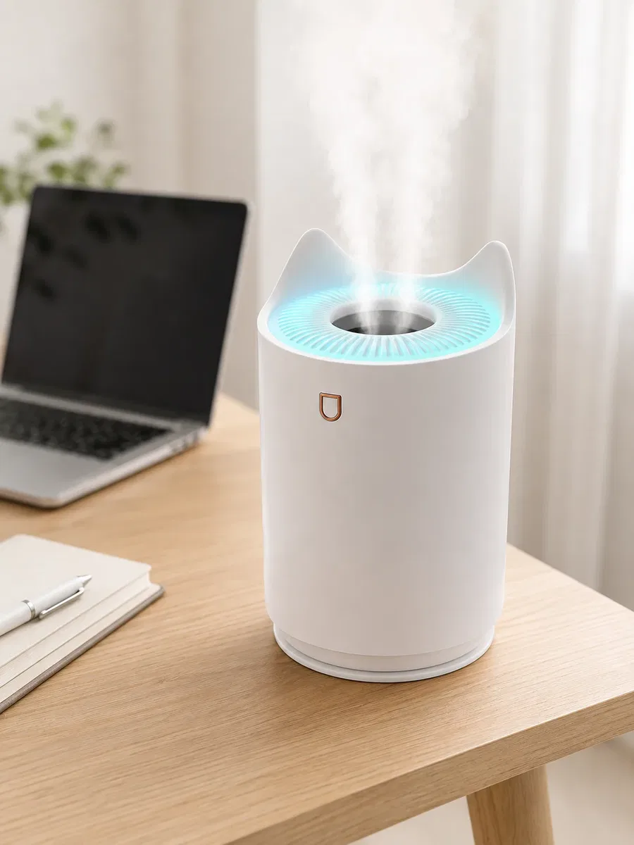Hava Nemlendirici Ultrasonik Aroma Difüzör 7 Renk LED Işıklı Gece Lambası görsel 5