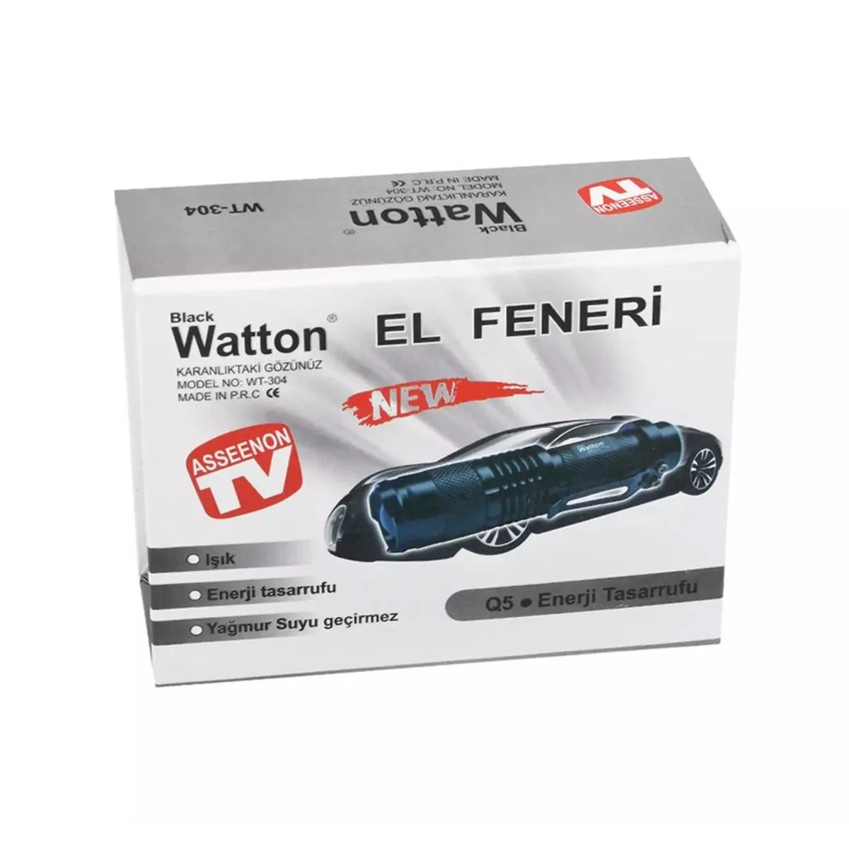 Mini Güçlü Şarjlı Pilli El Feneri Wt-304 görsel 3