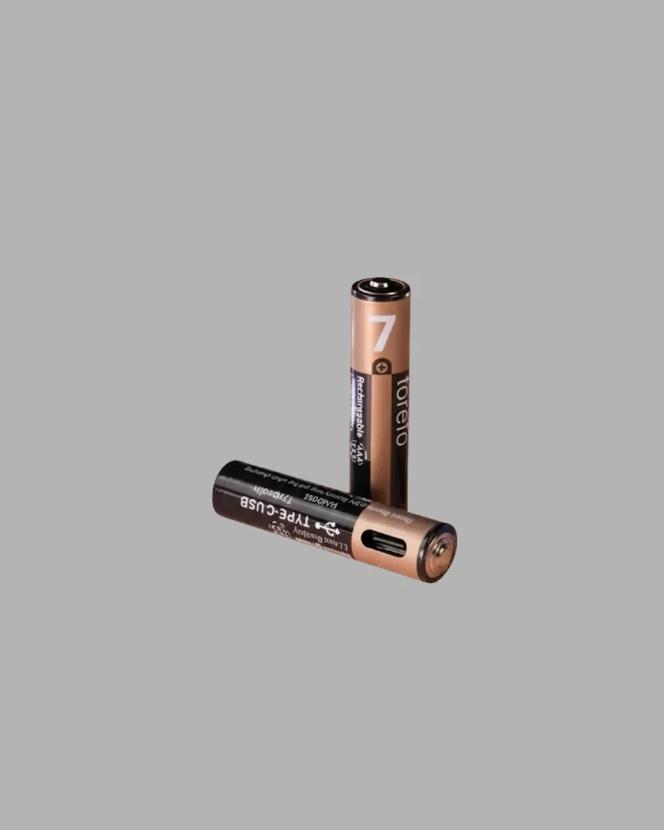 USB Type-C Şarjlı AAA Lityum Pil 1000+ Şarj Döngüsü ile Uzun Ömür görsel 5