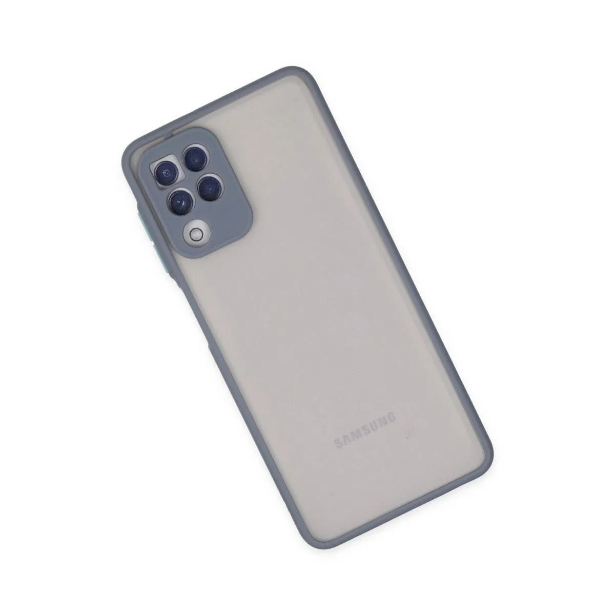 Samsung Galaxy A22 Kılıf Montreal Silikon Kapak - Gri görsel 3