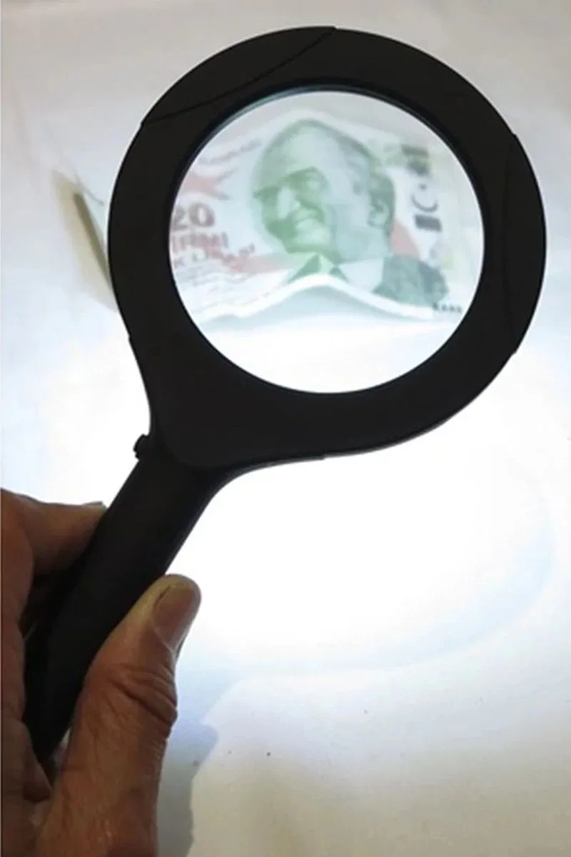 3 Ledli Işıklı El Büyüteci 250 Lümen Beyaz Işık Büyüteç 3x Zoom Tamirci Büyüteç Wt374 görsel 7