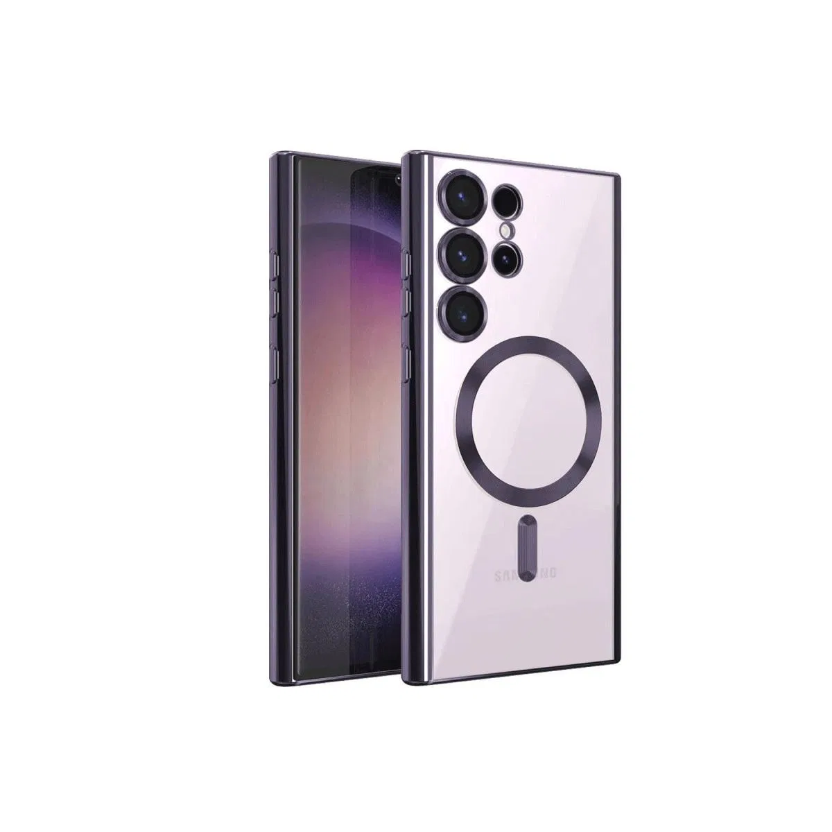 Samsung Galaxy S23 Ultra Kılıf Kross Magneticsafe Kapak - Mor