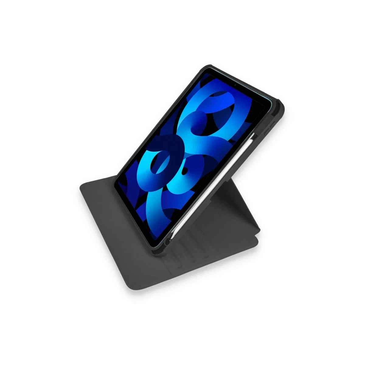 Apple İpad 10. 2 (7. nesil) Kılıf Ling 360 Kalemlikli Tablet Kılıf - Siyah görsel 3