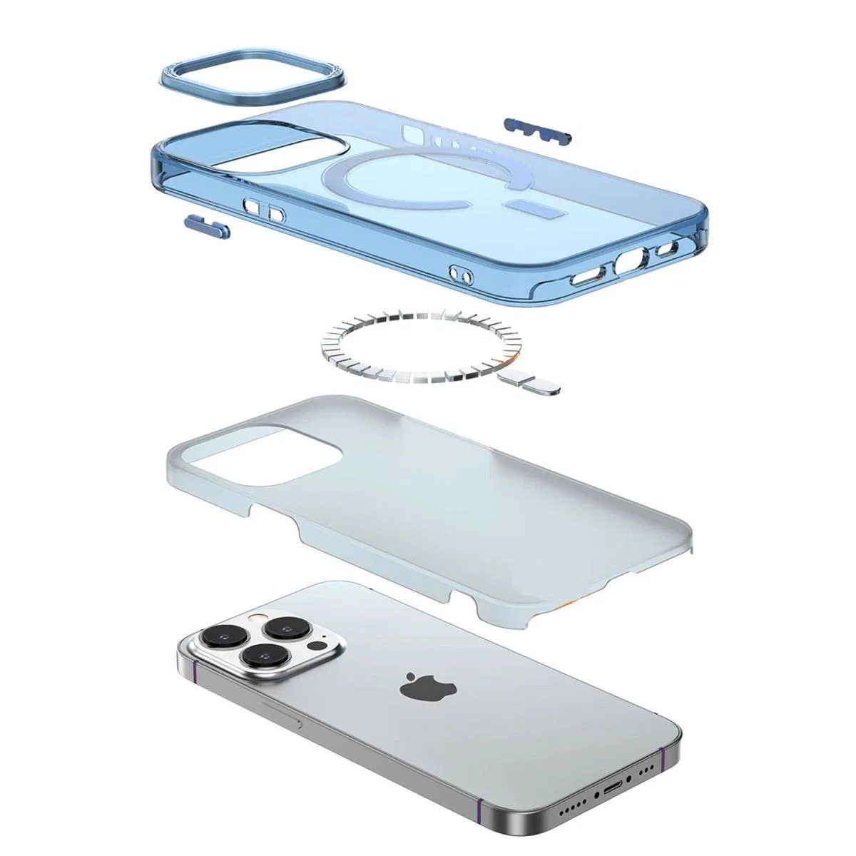 Apple İphone 13 Pro Kılıf Troy Magsafe Kapak - Mor görsel 2