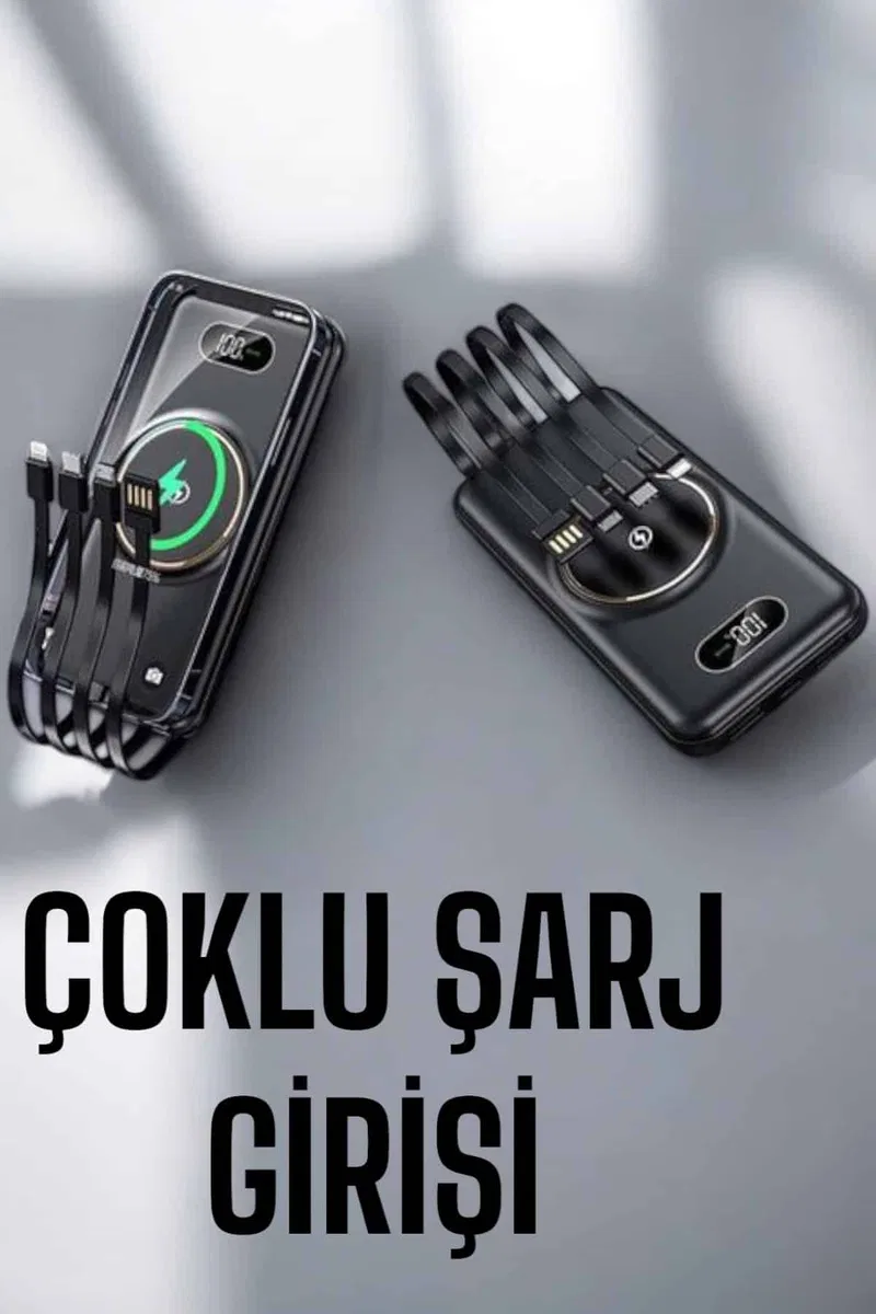 Hızlı Şarj Dijital Göstergeli Powerbankli Çoklu Şarj Özelliği görsel 5