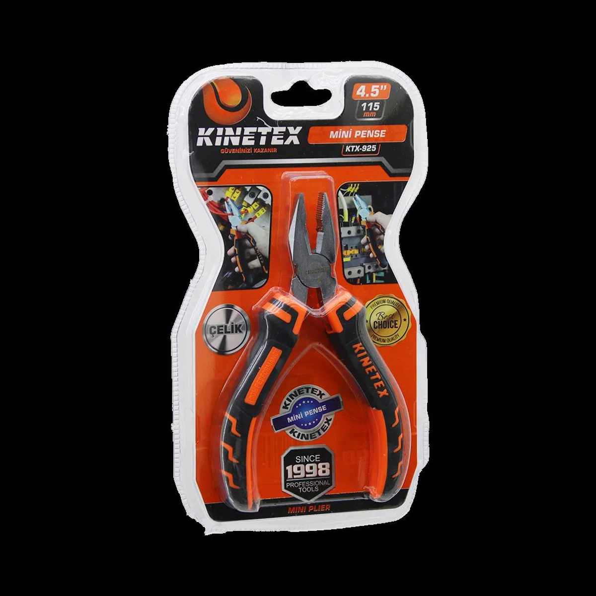 Vakumlu Mini Çelik Pense 115 mm (Yaylı) görsel 2