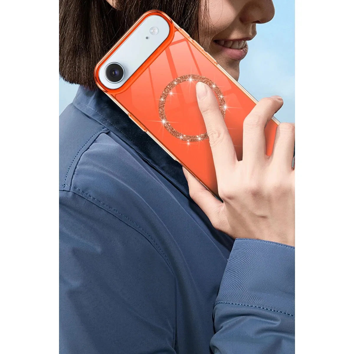 Apple İphone 17 Air Live Diamond Magsafe Kapak - Siyah görsel 3