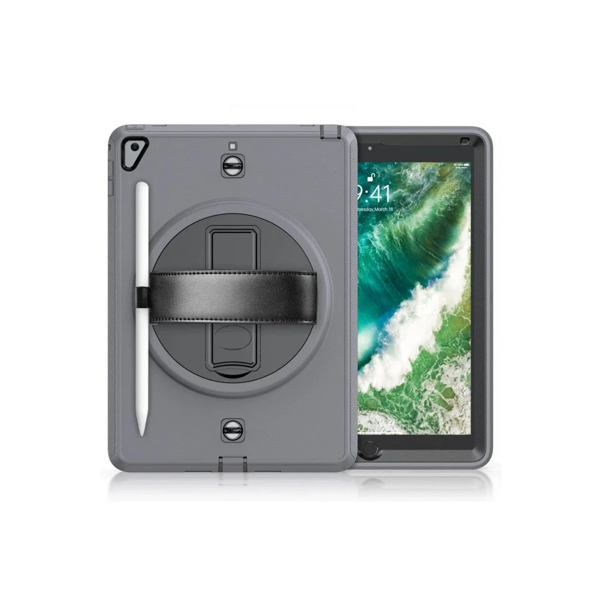 Apple İpad 5 Air 9. 7 Kılıf Strap-c Otterbox Tablet Kapak - Gri görsel 2
