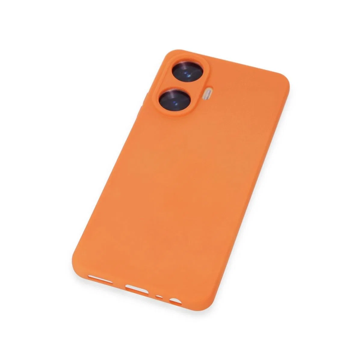 Realme C55 Kılıf Nano İçi Kadife Silikon - Turuncu görsel 2
