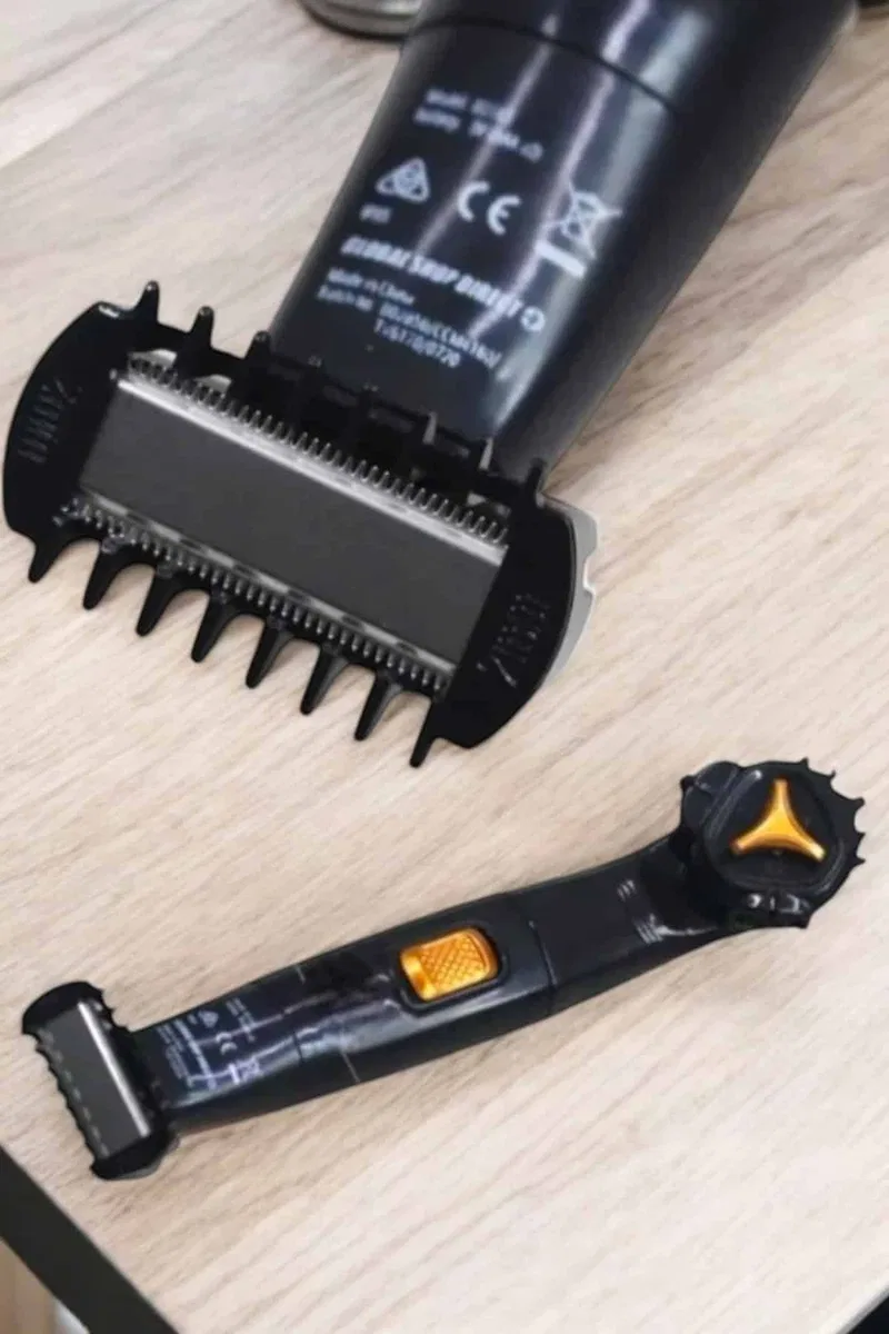 Çift Başlıklı Jilet Tıraş Makinesi Taşınabilir Suya Dayanıklı Sinek Kaydı görsel 4