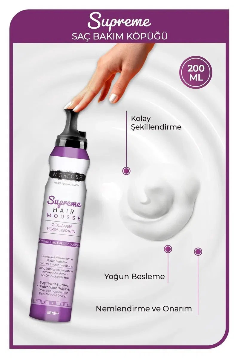 Supreme Saç Köpük 200 ML - Nemlendirme - mrfs görsel 2