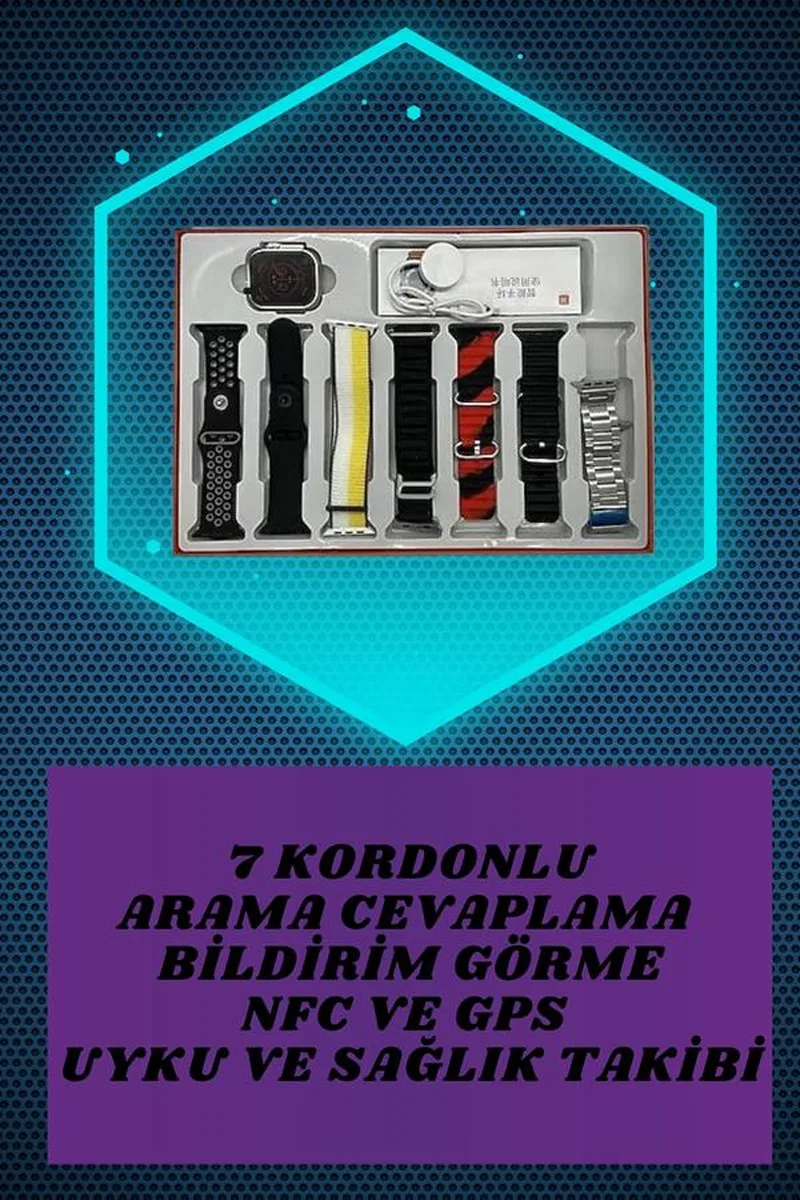 Boyun Bantlı Kulaklık ve 7 Kordonlu Yeni Nesil Akıllı Saat Kampanyası Yüksek Ses Kaliteli görsel 3
