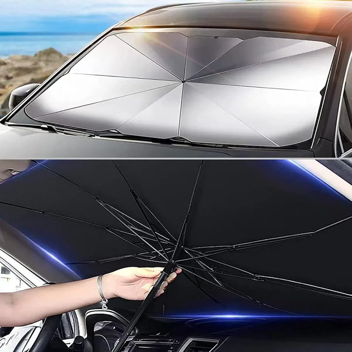 Audi A3, VW Tiguan, Ford Mondeo, Opel Insignia, Honda Civic Uyumlu Oto Şemsiye görsel 5