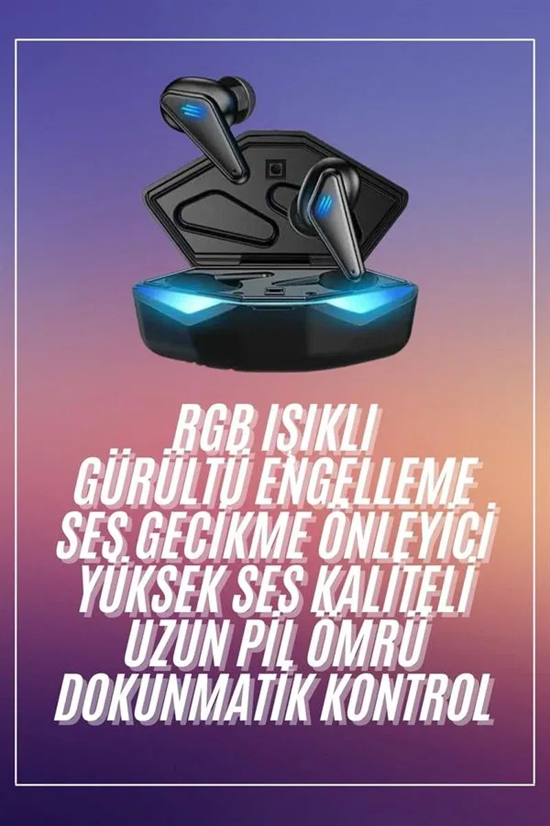 Oyuncu Kulaklığı Mikrofonlu Kablosuz Kulaklık Powerbank Yüksek Ses Kaliteli