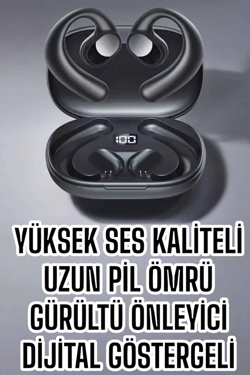 Bluetooth Kulaklık Oyuncu Kulaklığı Küpe Görünümlü Dijital Göstergeli görsel 3