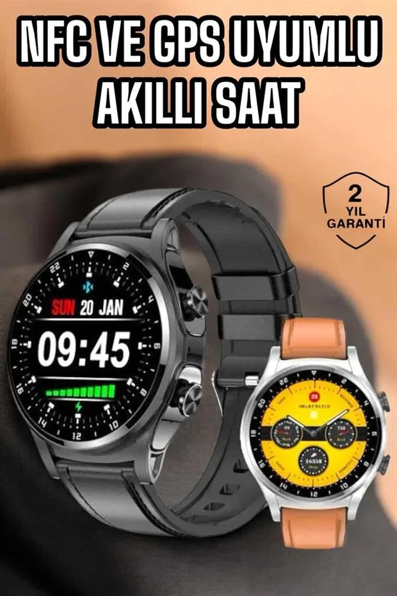 Akıllı Saat Nabız Ölçer Uyku Takibi Sesli Görüşme Bildirim Görme görsel 2