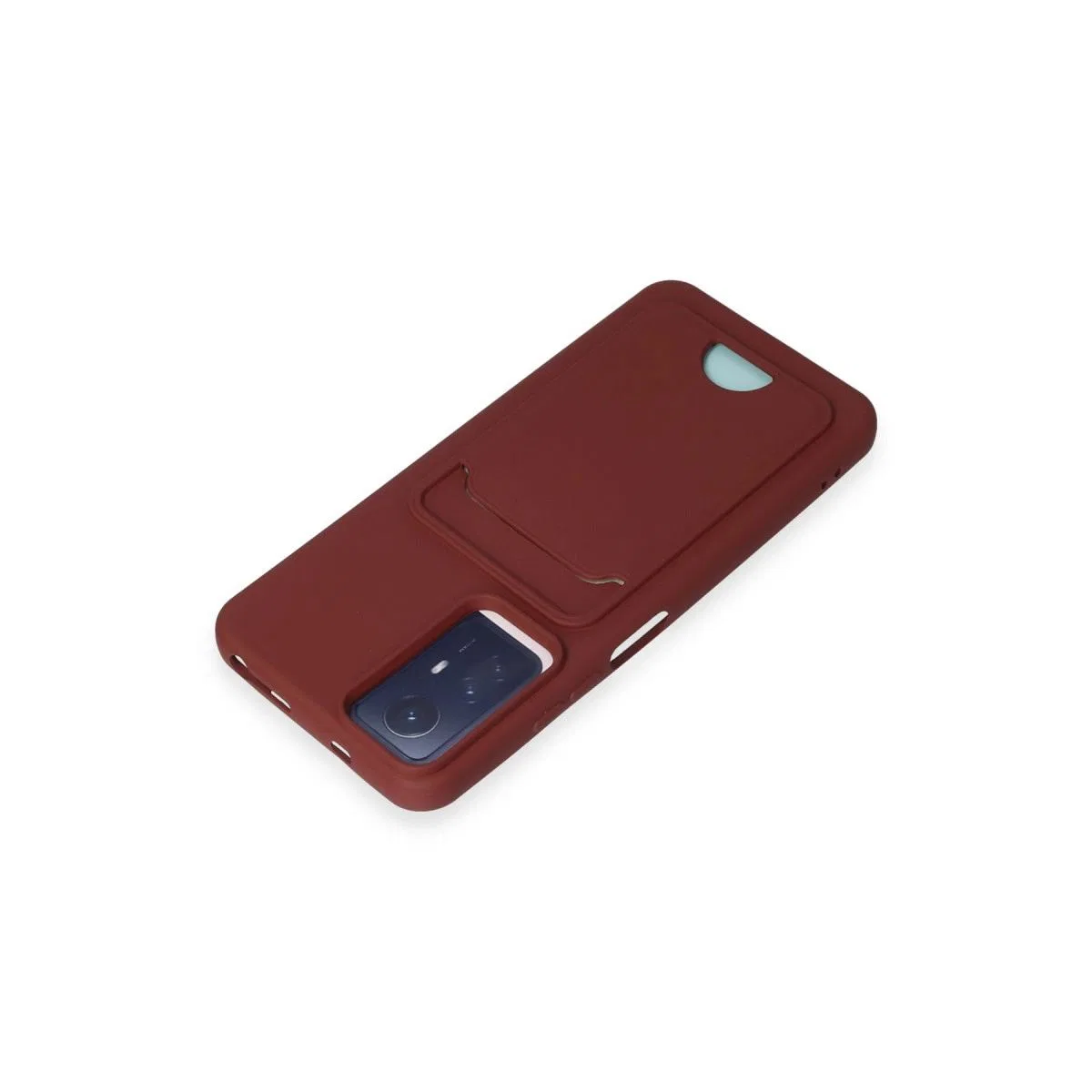 Xiaomi Redmi Note 12s Kılıf Kelvin Kartvizitli Silikon - Bordo görsel 3