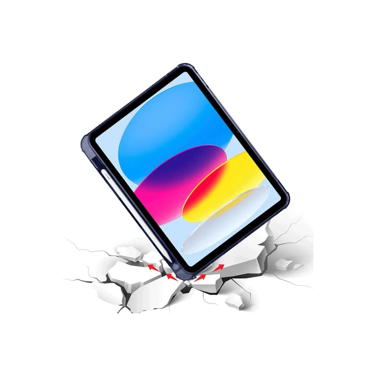Apple İpad 2022 10. 9 (10. nesil) Kılıf Kalemlikli Mars Tablet Kılıfı - Lacivert görsel 5