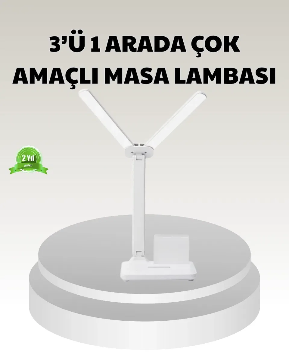 LED Işıklı Masa Lambası – Göz Yormayan, Kısılabilir ve Esnek Başlıklı