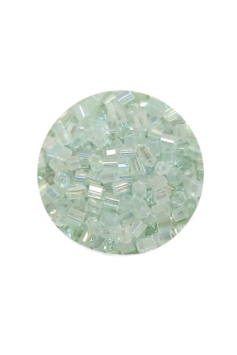 Kesme Cam Boncuk 2mm - 60 Gram - Şeffaf Beyaz - BNC368 görsel 2