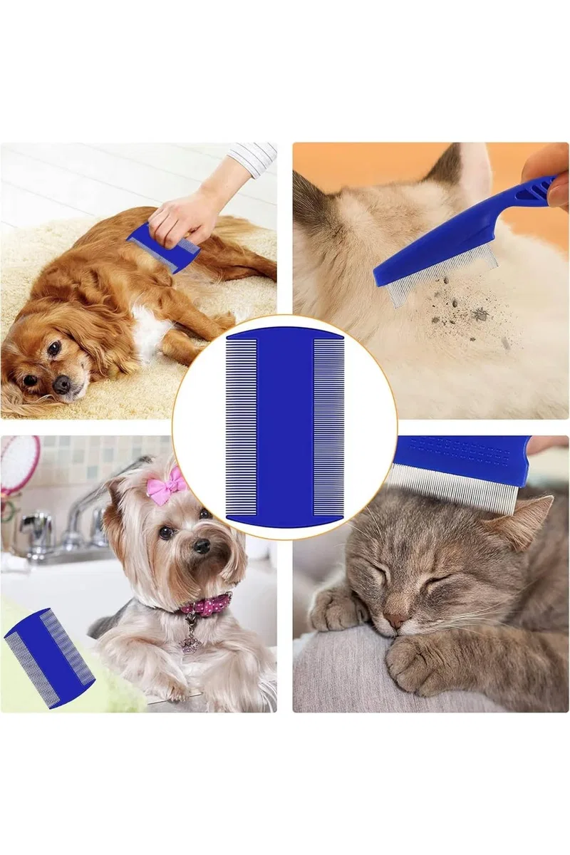 Evcil Hayvan Tarak Seti 4'lü Bit Tarağı Ked Köpek Tüyüne Uygun görsel 5