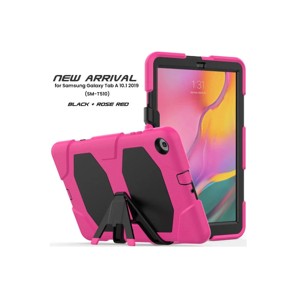 Samsung Galaxy T510 Tab A 10. 1 Kılıf Griffin Tablet Kapak - Pembe görsel 2