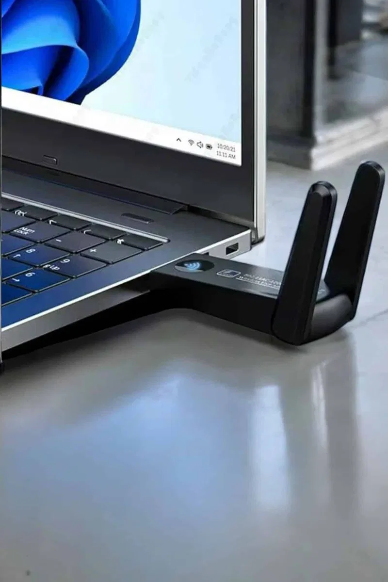Wifi Alıcı Wifi Adaptörü USB Girişli 3. 0 görsel 3