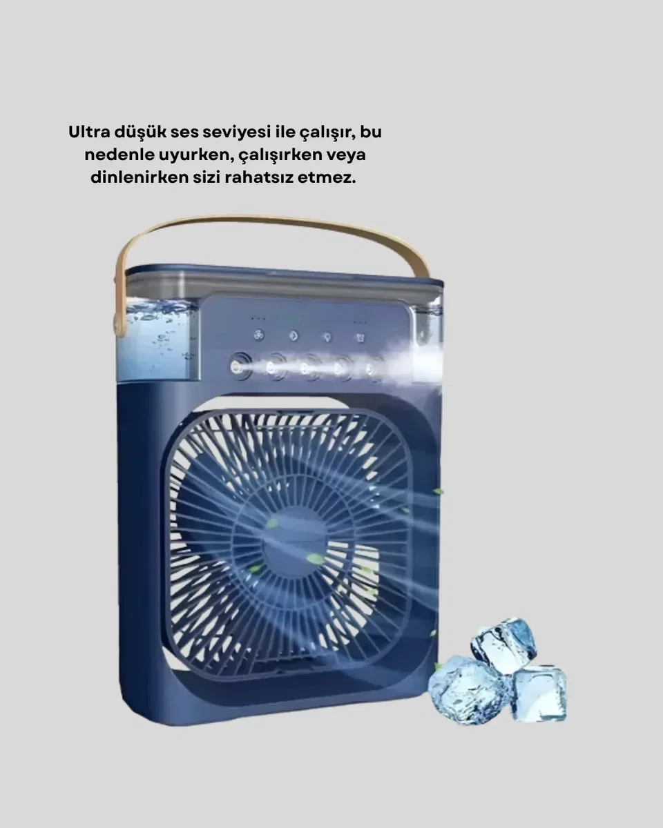 Turbo Fan Teknolojili Sessiz ve Güçlü Soğutma Masası Vantilatör görsel 2