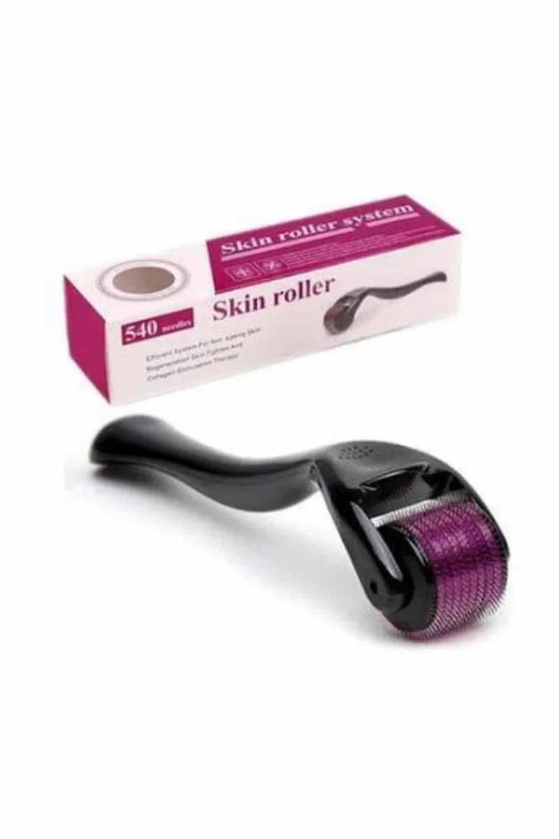 Saç Çıkarma Tarağı Dermaroller 540 Iğneli Roller 1 Mm Iğne Cilt Yüz Yenileme Bakım Seti görsel 2