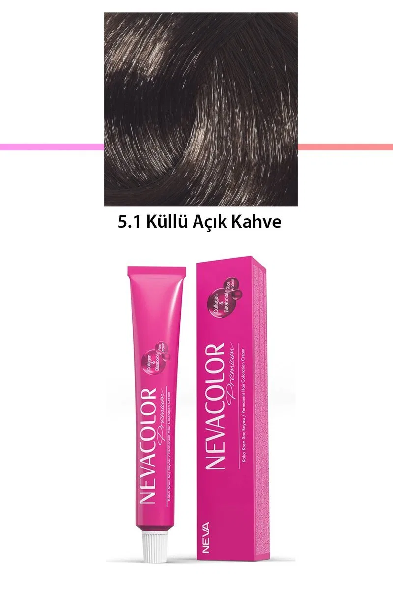 Premium 5. 1 Küllü Açık Kahve - Kalıcı Krem Saç Boyası 50 g Tüp