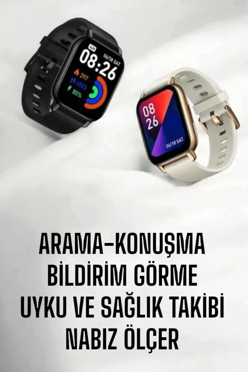 Suya Dayanıklı Bluetooth Akıllı Saat GPS, Adımsayar, Nabız & Sağlık Takibi görsel 5