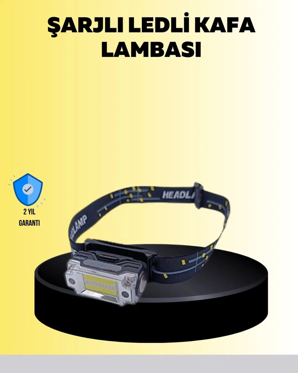 Kafa Lambası Led Fener Pratik Taşınabilir Ayarlanabilir Usb Şarjlı