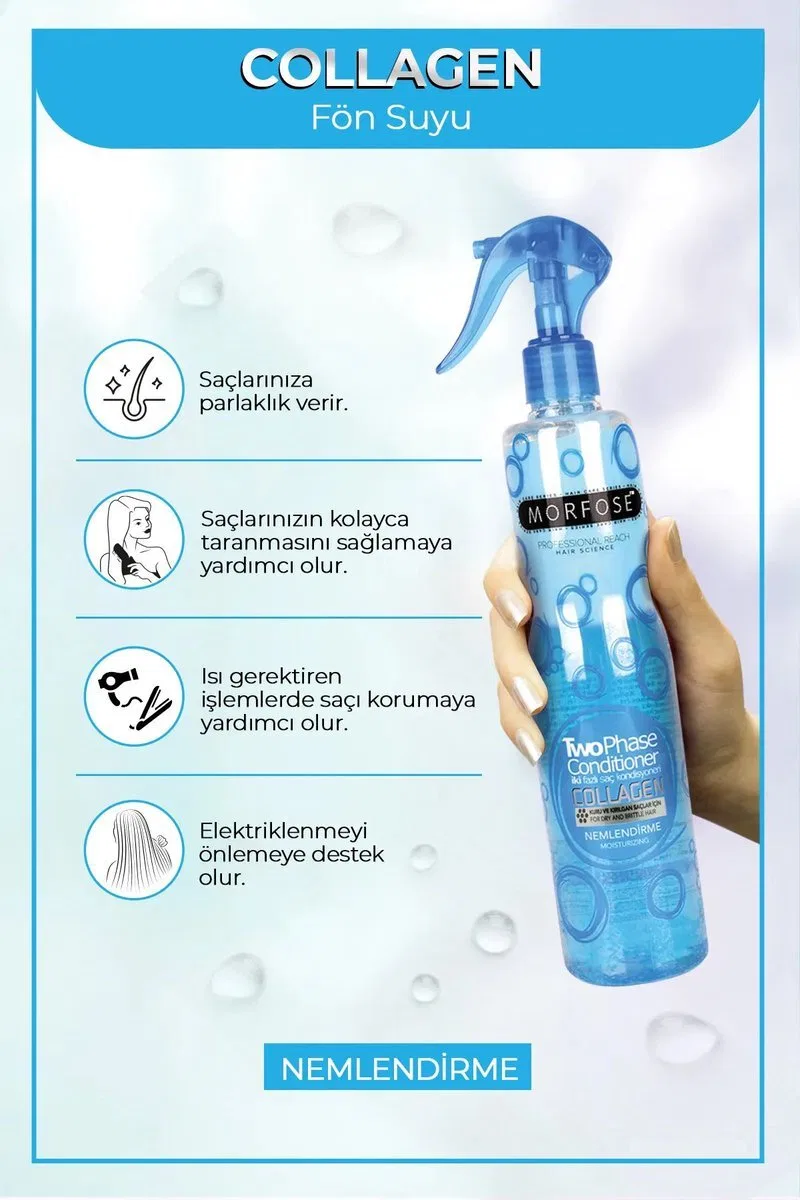 Kolajen Çift Fazlı Kondisyoner Fön Suyu 400 ML - mrfs görsel 3
