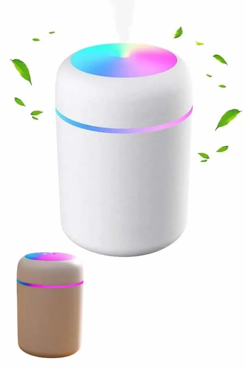 Humidifier LED Işıklı Mini Ortam Oda Kokusu Aromaterapi Buhardanlık görsel 2