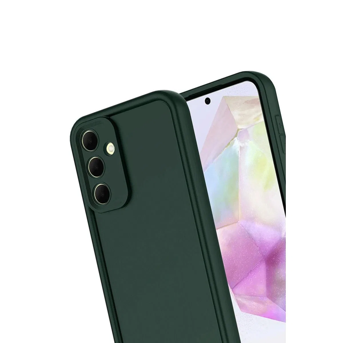 Samsung Galaxy A17 5g Viera Silikon - Koyu Yeşil görsel 3