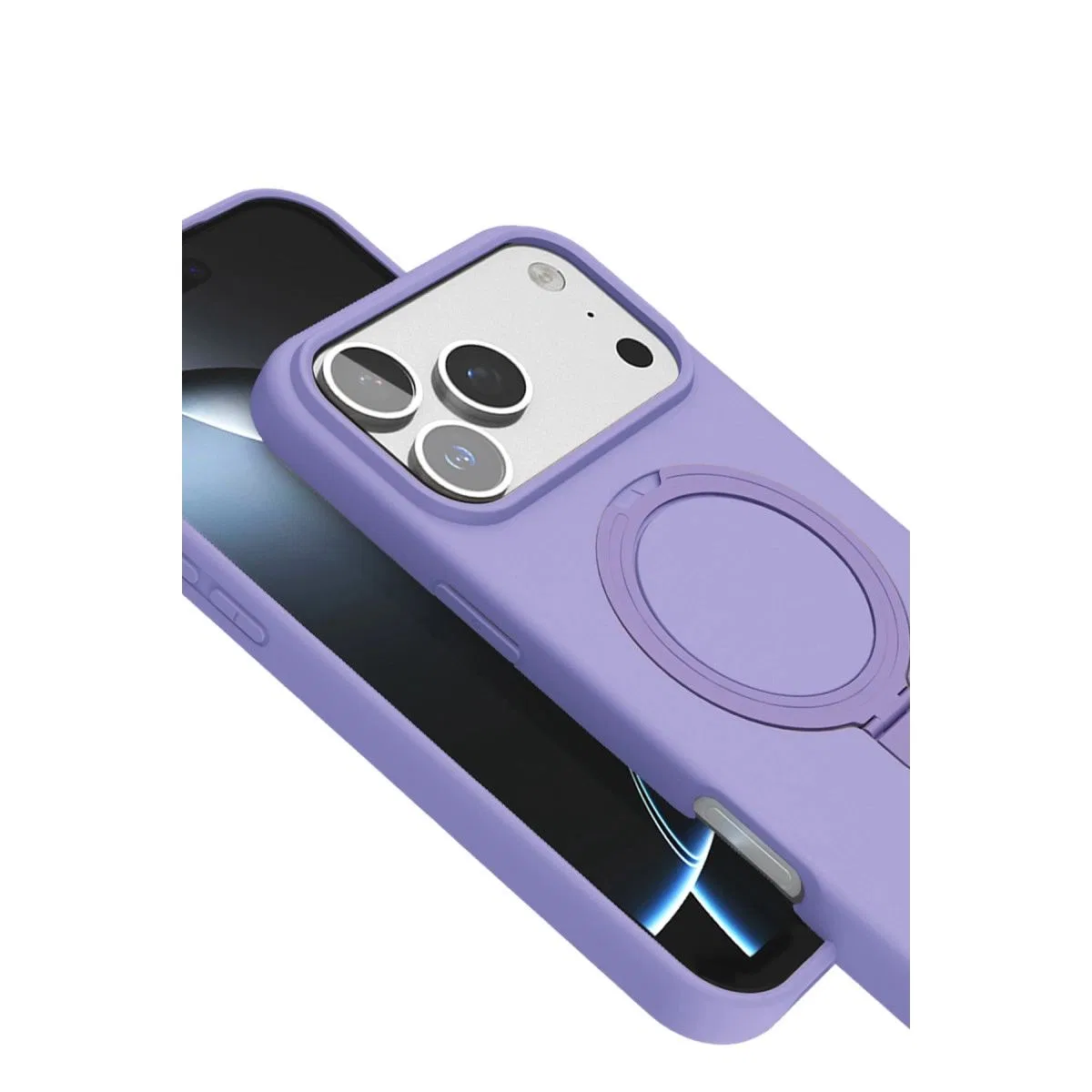Apple İphone 17 Pro Regal Magsafe Standlı Kapak - Lila görsel 5