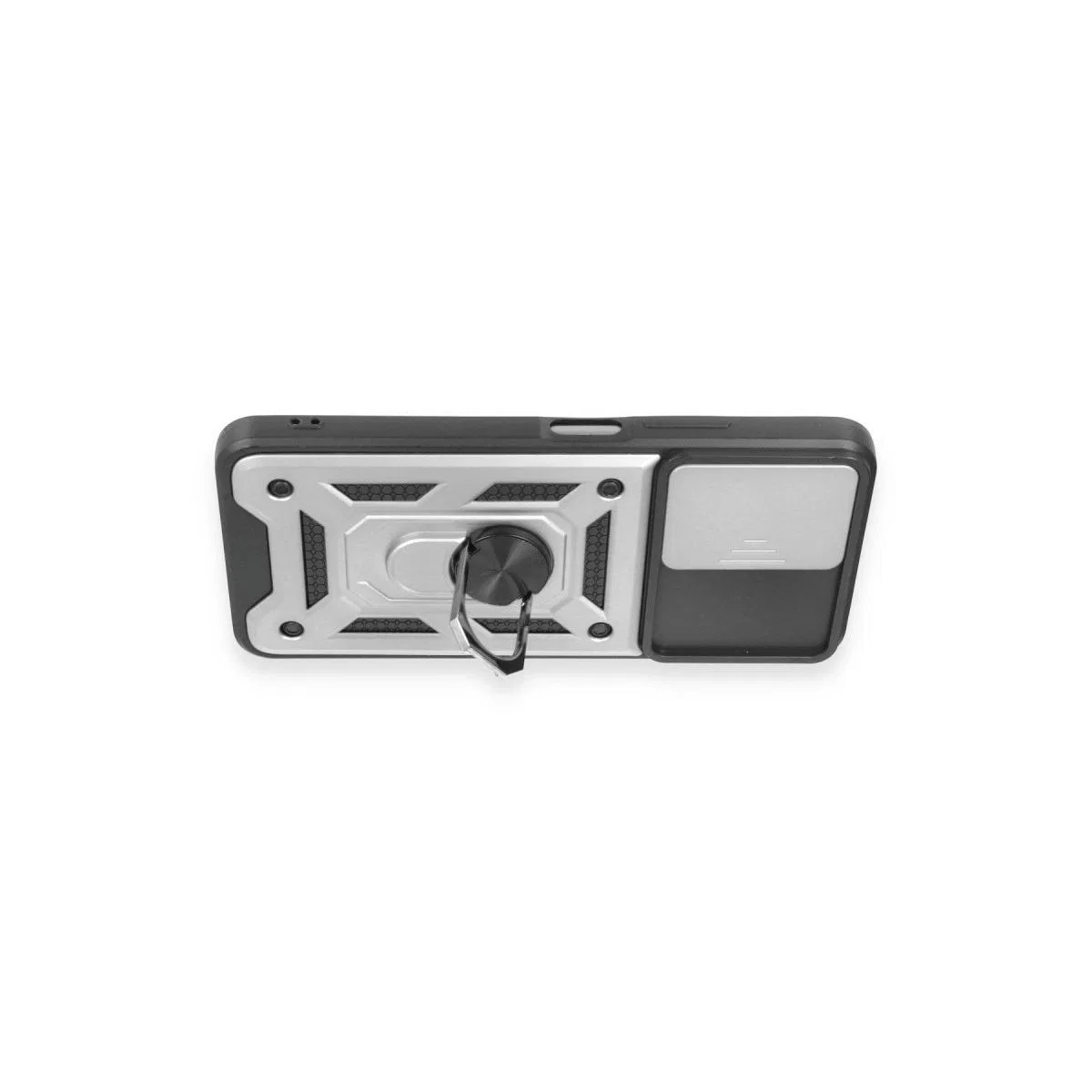 Xiaomi Redmi Note 12 5g Kılıf Pars Lens Yüzüklü Silikon - Gümüş görsel 3