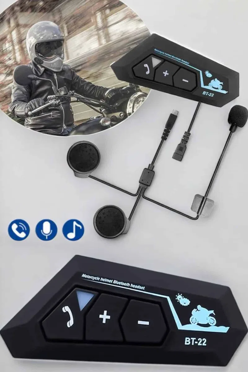 Kask Kulaklık Bluetooth Motosiklet Kulaklık Intercom Su Geçirmez görsel 3