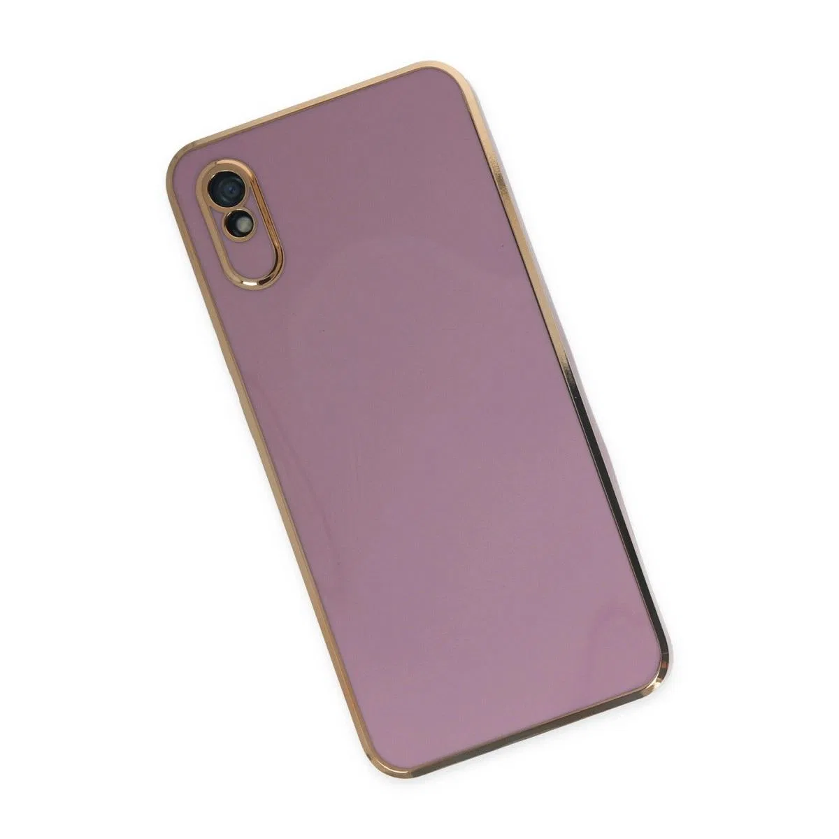 Xiaomi Redmi 9a Kılıf Volet Silikon - Mor görsel 2