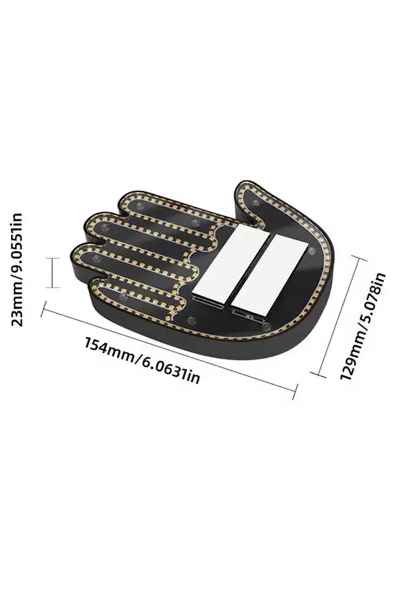 Led Işık El İşareti Araç Camı İçin Uzaktan Kumandalı görsel 3