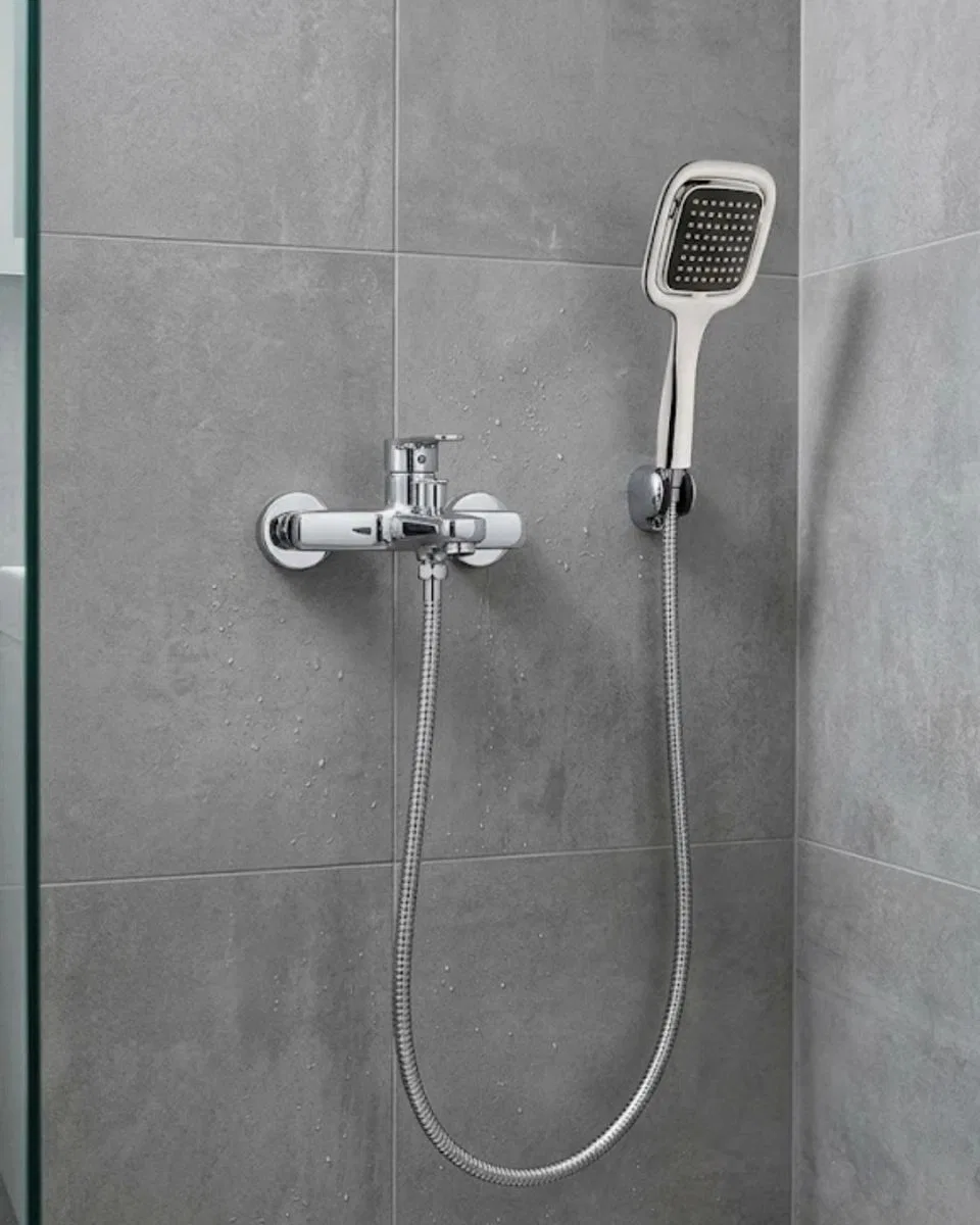 Siyah Duş Seti El Duşu Başlığı Spiral Hortum Dayanıklı Banyo Duş Aksesuarı