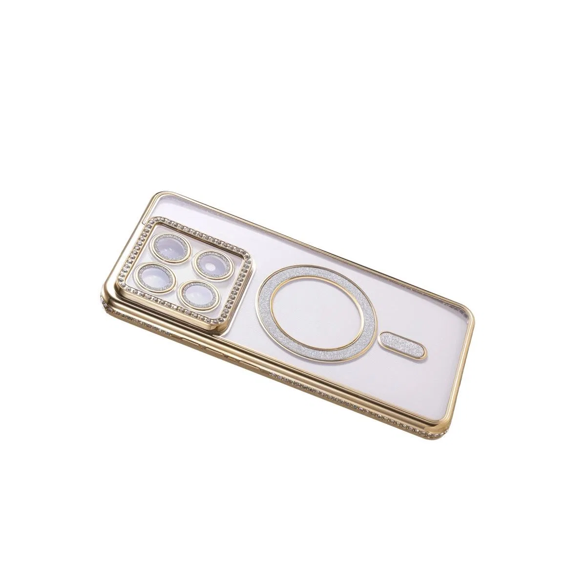 Xiaomi Mi 14t Pro Joke Simli Magneticsafe Kılıf - Gold görsel 4