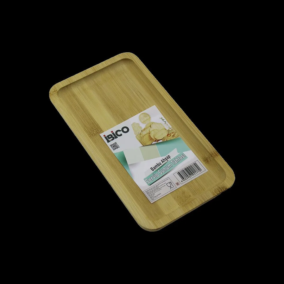 Bambu Ahşap Dikdörtgen Servis Tepsi 25x14x1. 4 cm görsel 2