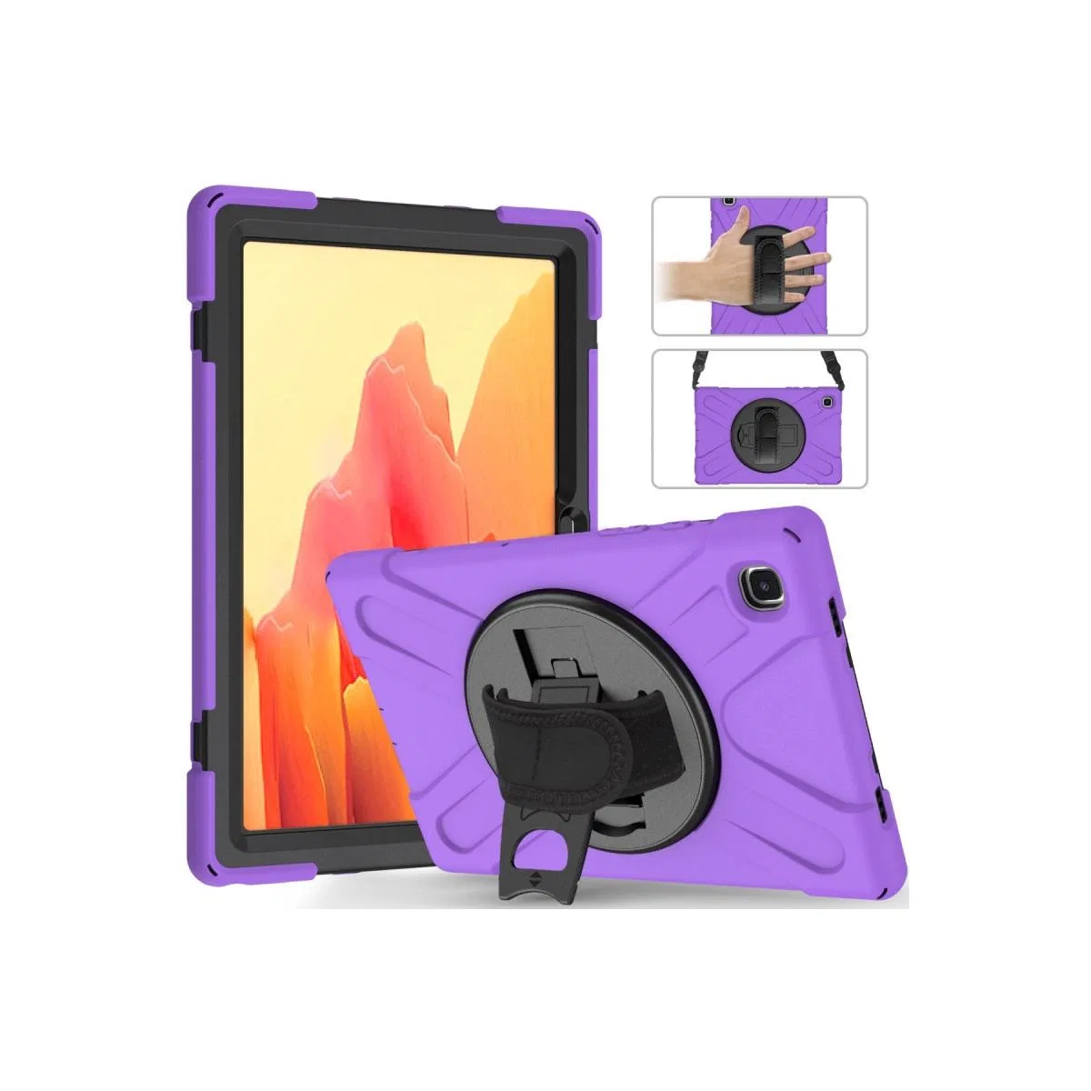 Samsung Galaxy T500 Tab A7 10. 4 Kılıf Amazing Tablet Kapak - Mor görsel 2