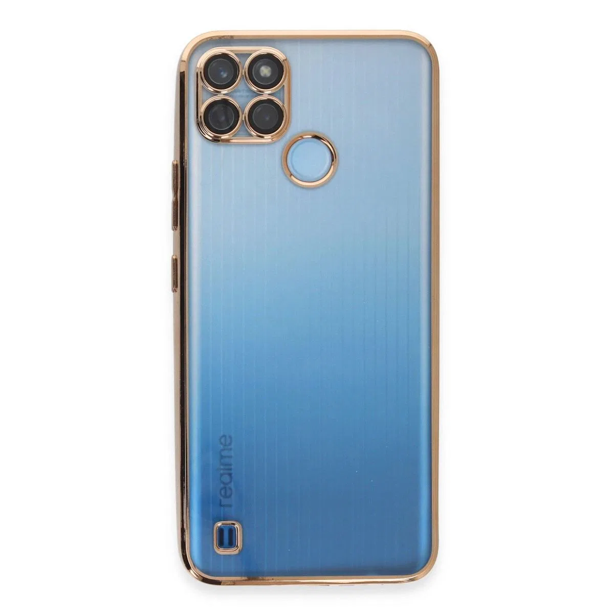 Realme C25y Kılıf Razer Lensli Silikon - Gold görsel 2