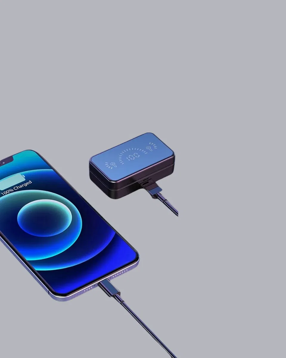3500 mAh Şarj Kutulu Bluetooth 5. 1 Kablosuz Kulaklık – Dokunmatik, Suya Dayanıklı görsel 4