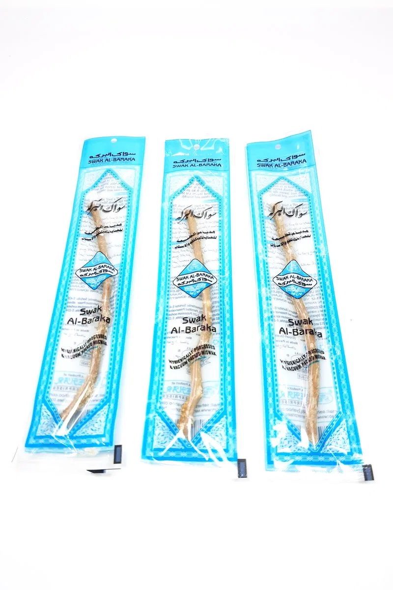 3 Adet Taze Doğal Diş Fırçası Misvak Vakumlu Paket 15 cm Orta Boy görsel 2