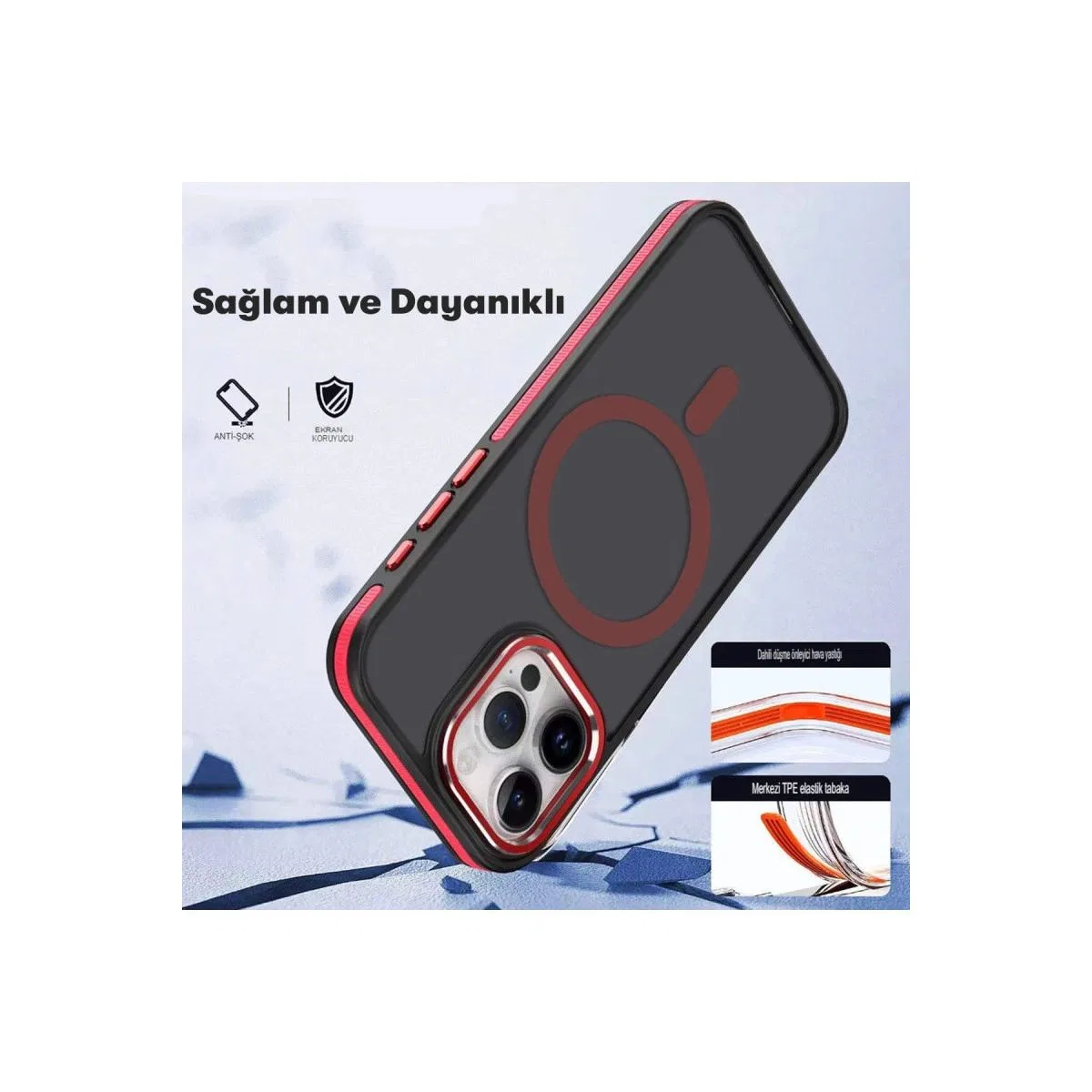 Joko Apple İphone 15 Pro Max Winner Magsafe Kapak - Siyah görsel 6