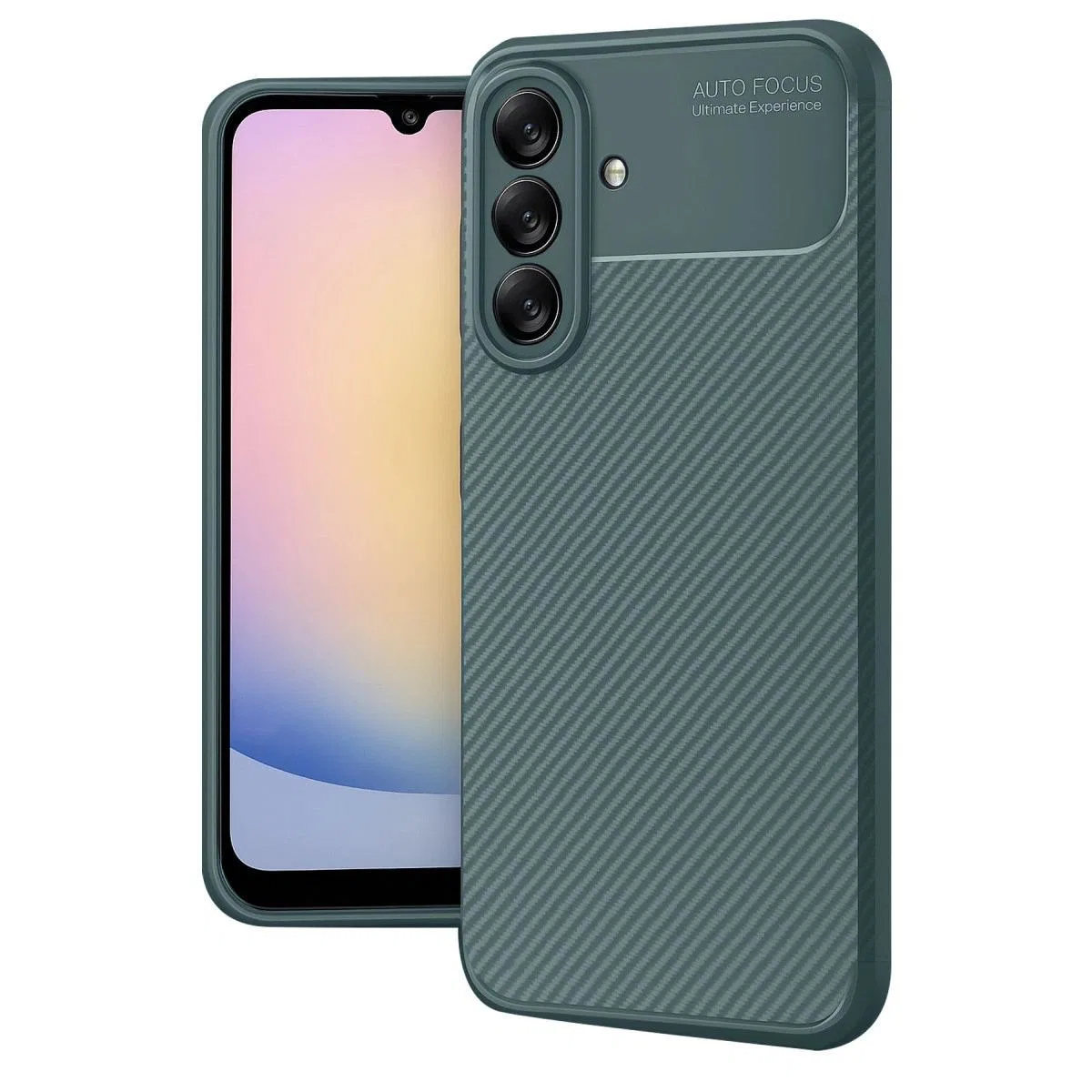 Samsung Galaxy A17 5g Auto Focus Karbon Kapak - Koyu Yeşil