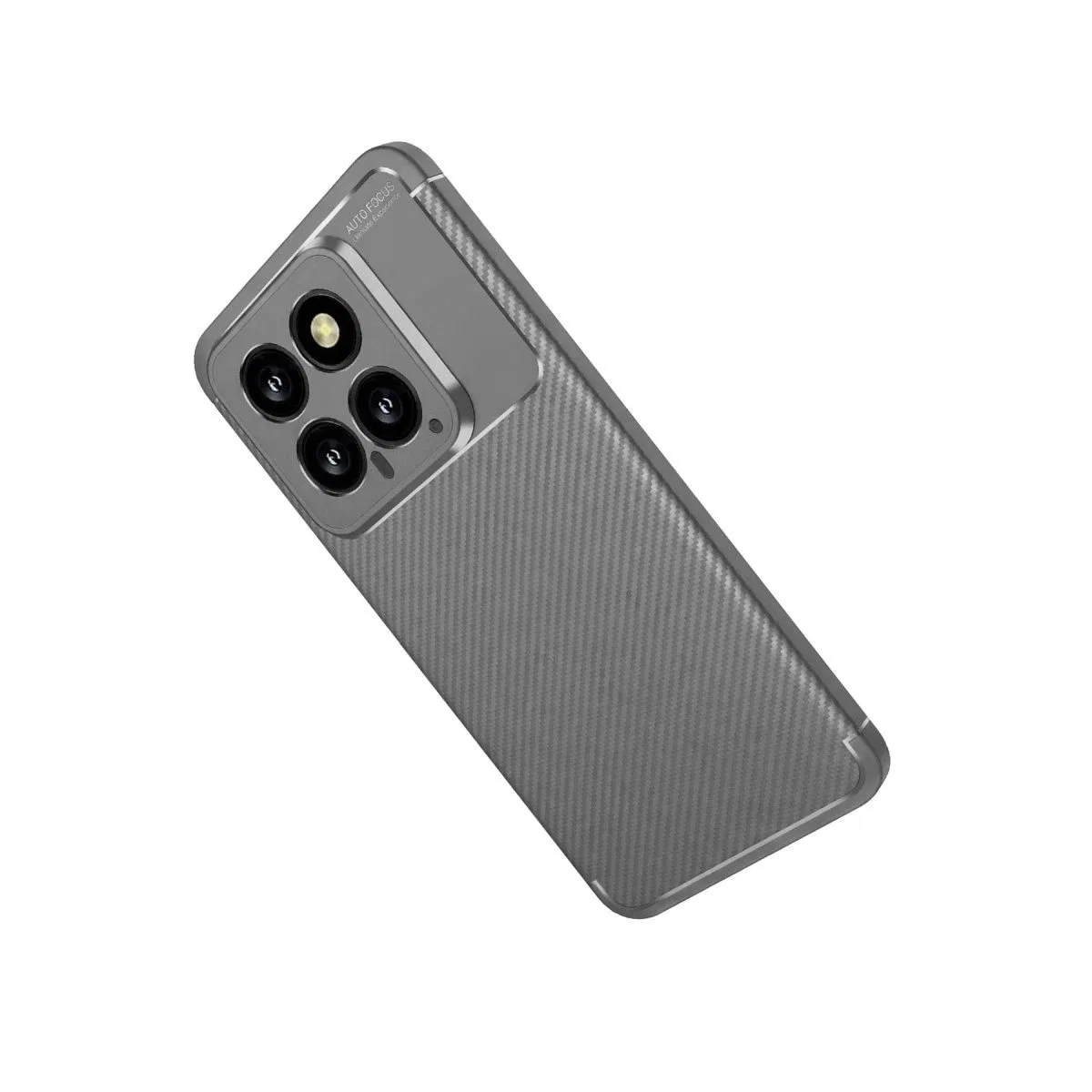 Xiaomi Mi 14t Kılıf Auto Focus Karbon Kapak - Gri görsel 3